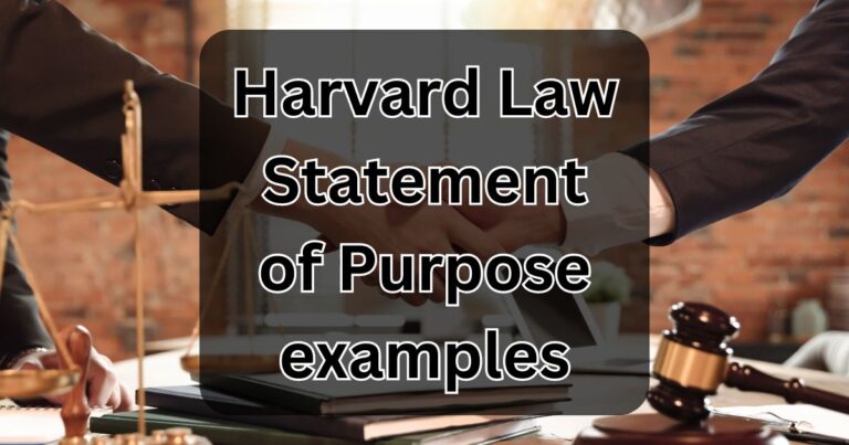 Harvard Law Statement of Purpose examples