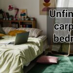 unfinished carpet in bedroom